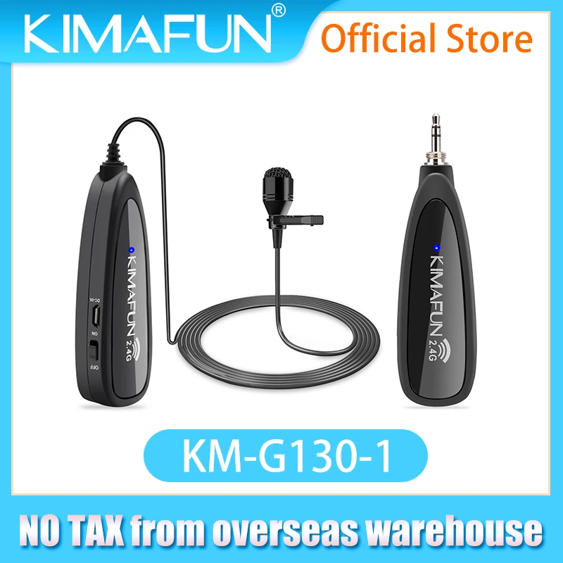 KIMAFUN 2.4G Lavalier Lapel Wireless Microphone Youtube Live Interview Recording Vlog for Iphone Ipad PC Android DSLR microphone dynamic microphone