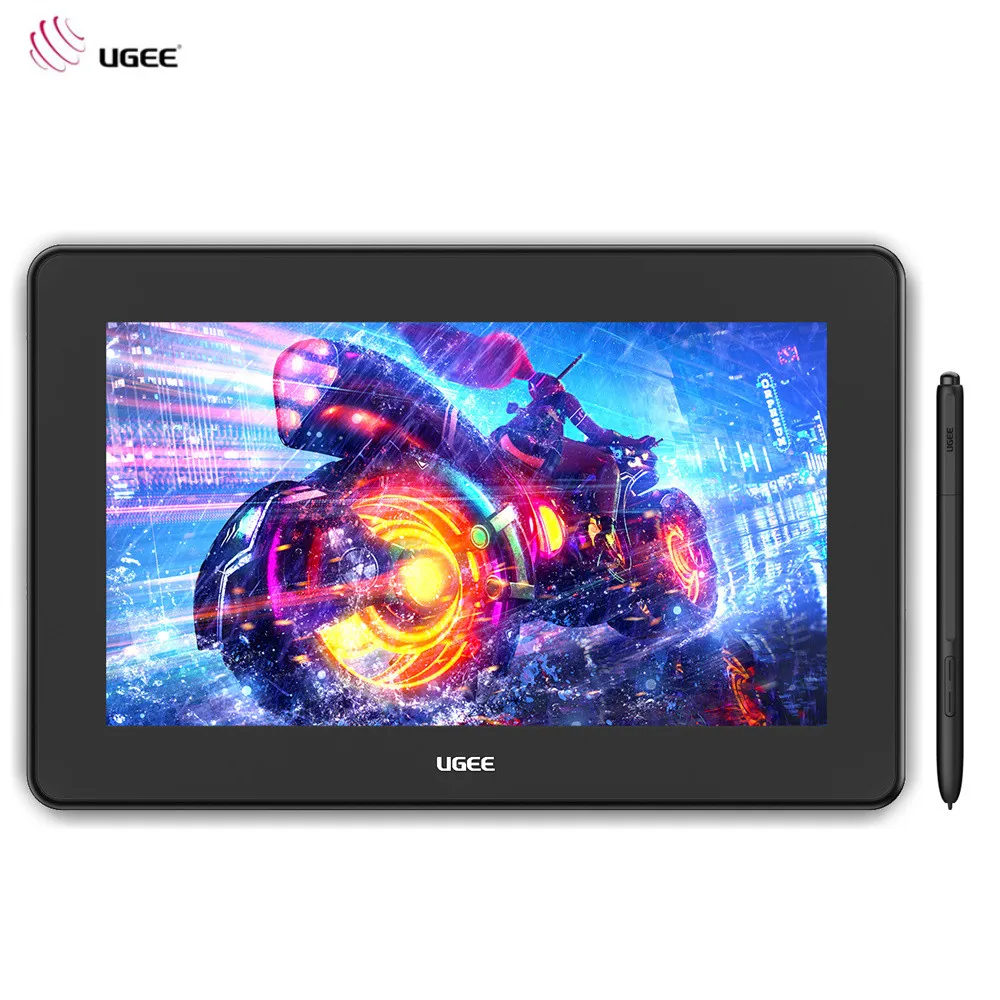 UGEE U1200 Graphic Pen Tablet Monitor 1080P 12inch HD Screen 3in1 Cable