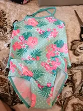 BAOHULU-bañador de dos piezas para niñas, conjunto de Bikini con estampado de flores y flores, traje de baño para niños con tirantes transpirables, traje de baño para niños pequeños