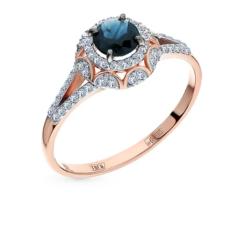 

Sunlight gold ring with sapphires and diamonds