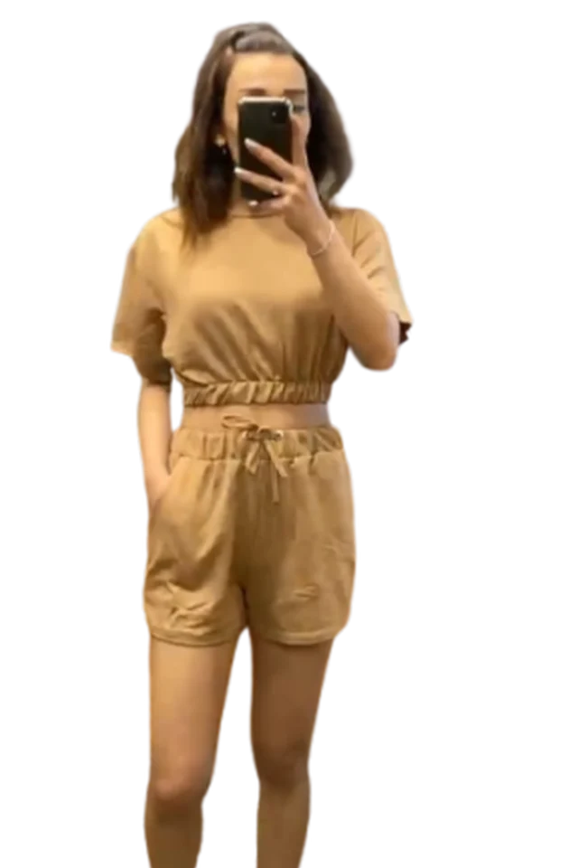 

Short-Sleeve Shorts Jewelry-CAMEL