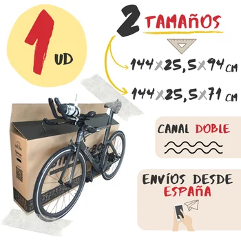 

(1) double channel paperboard box for bicycles, choose your size, folding storage box order, ship from Spain.