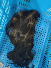 ALAN EATON-Peluca de cabello sintético para mujer afroamericana, cabellera artificial largo ondulado con flequillo, color negro, marrón y dorado, resistente al calor
