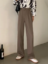 

Women Casual High Waist Straight Pants Spring Ladies Trousers Female Solid Fashion Streetwear Pants