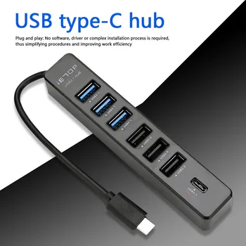 

Type C usb HUB Hi-Speed USB 3.1 PD USBC HUB High Speed Splitter Expansion For Desktop PC Laptop Adapter digital analog converter