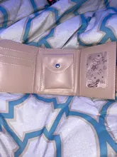 Cartera de cuero con broche para mujer, cartera pequeña con broche de piel sintética a cuadros con forma de oso y conejo, tarjetero, monedero corto de Lolita para estudiantes