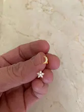 Canner-pendientes tipo botón de plata fina para mujer, 1 Uds., hélice, corazón, estrella, Luna, Piercing, joyería fina, cartílago W5, 925