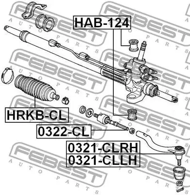 Наконечник р/т HONDA ACCORD 03- лев. FEBEST 0321-CLLH