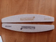 Lima de uñas en forma de media luna, pulidor lavable, lijar y pulir, pedicura, herramientas de arte de uñas, 1 ud.