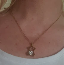 Nextvance-collar de acero inoxidable con colgante de oso de dibujos animados, corazón de circonita cúbica AAA, regalo para hombre y mujer, Bisutería