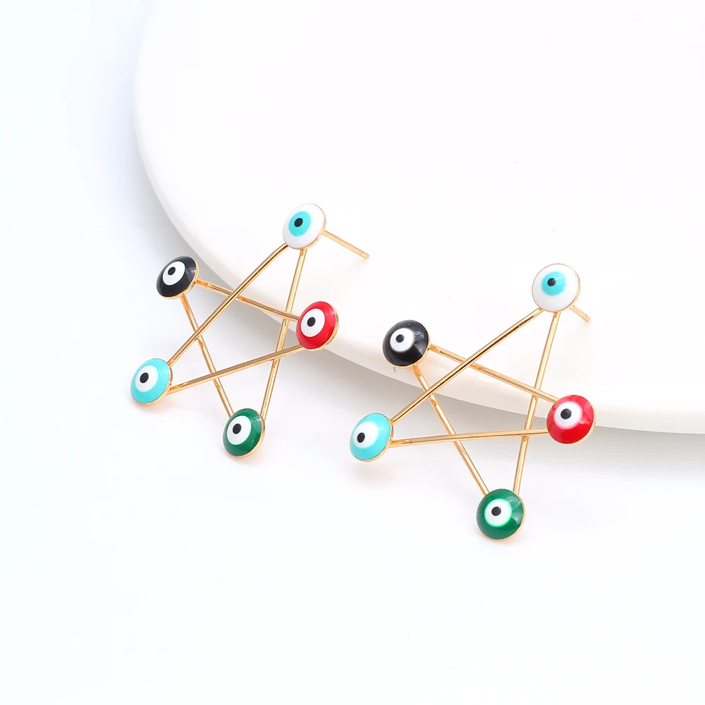 MEIBEADS 1 пара индейки украшения в виде звездочек серьги от сглаза личности