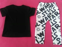 Conjunto de ropa de algodón para recién nacido, camiseta de manga corta con estampado de letras, pantalones informales, trajes para niños pequeños