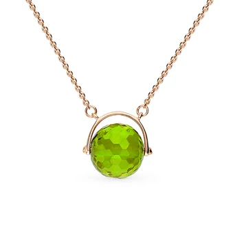 

Gold necklace with sultanites sunlight sample 585