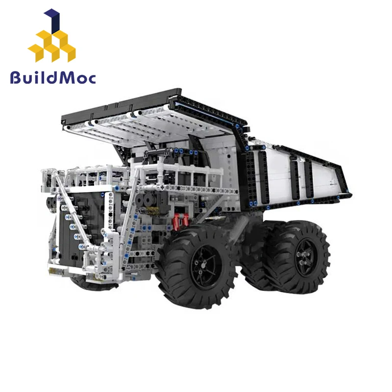 

BuildMoc Technic Car Compatible With Lepining 29973 Liebherred RC T284 Mining Dump Truck Set Building Blocks Kids Christmas
