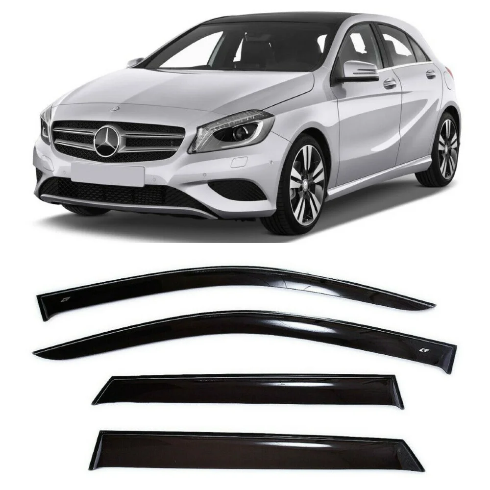 Wind Visor Deflectors Cobra Tuning M34612- Car Ventvisor Door Side - Window Air Guard for Protection Against Snow Sun and Rain Compatible with
