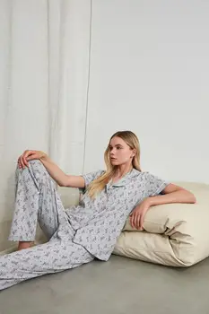 

Trendyol Flamingo Pattern Knitted Pajamas Set THMAW20PT0156