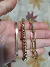 Uds.-Conjunto de pulsera de cadena gruesa grande de Metal pesado Punk para mujer, brazaletes de cadena giratoria de Metal Retro geométrico