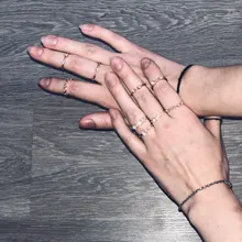 IPARAM-Conjunto de anillos de unión para mujer, de cristal geométrico, dorado, Vintage, bohemio, luna y estrella, diseño de personalidad, conjunto de anillos, regalo de joyas de fiesta