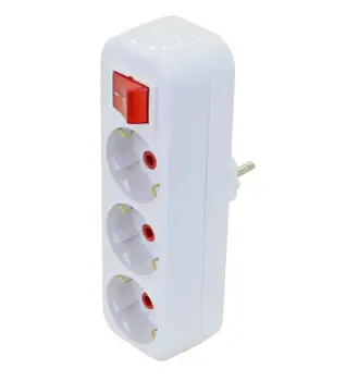 

Socket with switch on the surface of the plugs charger adapter socket 3-pin connector for mounting