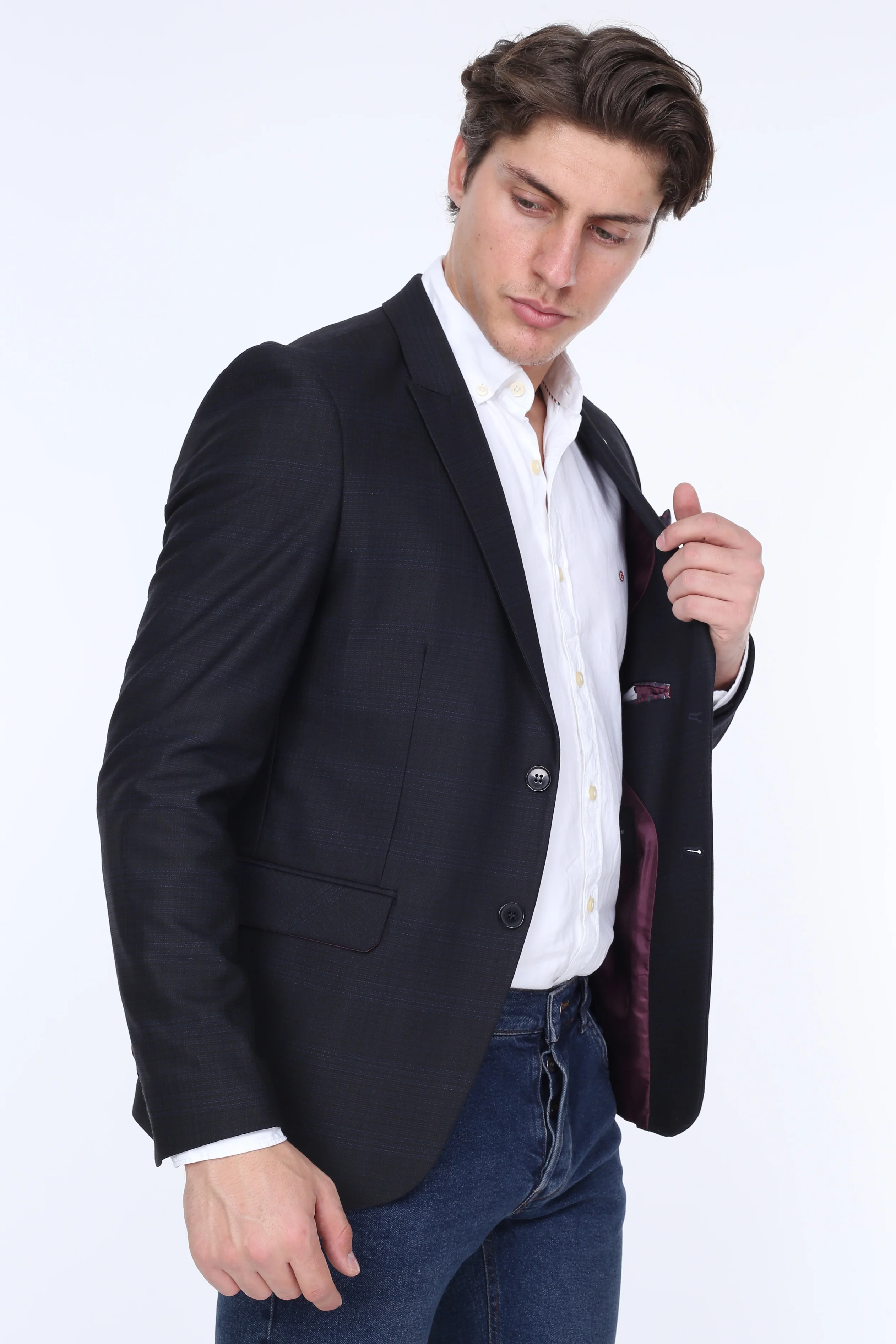 Мужской Блейзер, куртка ZENZEN 01233-черный, турецкое качество, стиль SLIM FIT, Сделано в Турции, настоящий европейский размер