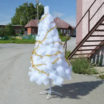 

New Year's artificial Christmas tree fir pine fluffy white without cones and snow on the tips 60/90/20/150/180/210 cm