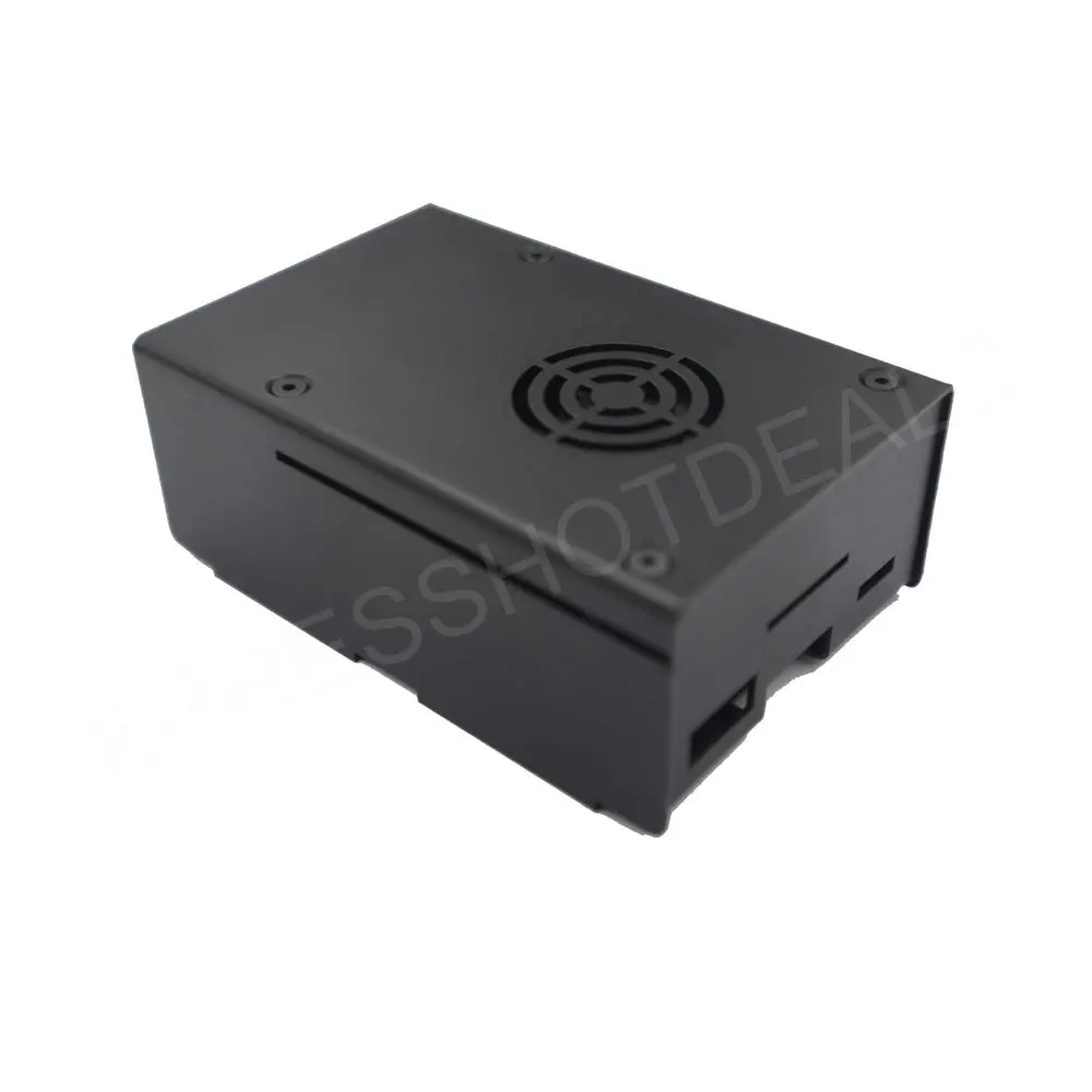 Raspberry Pi 4 Модель B черный/серебрянный металлический стальной корпус с охлаждающим вентилятором
