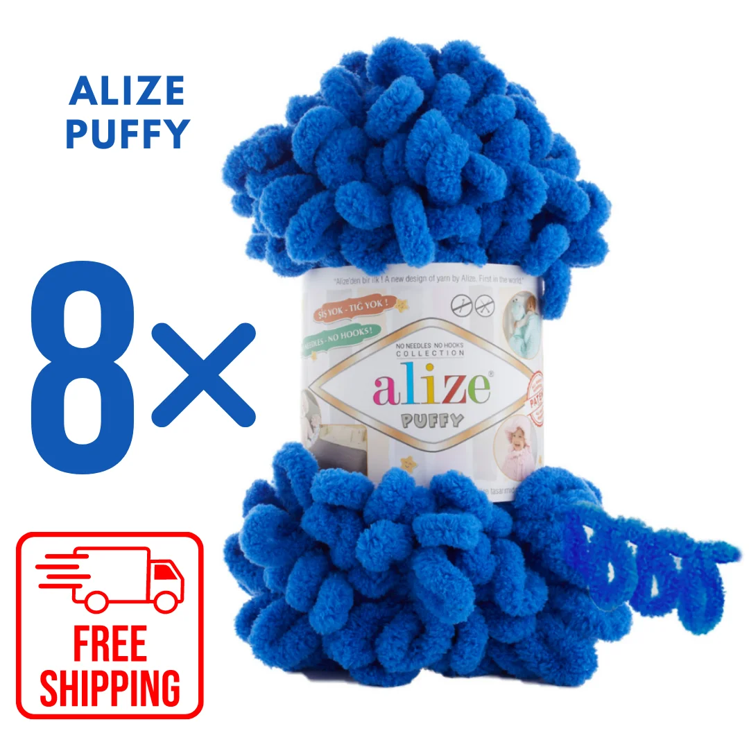 Alize Puffy Yarn Plush DIY Blanket Sweater Hat Blanket Yarn Kids Scarf