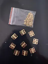 12 Uds Mini pequeño pesado grande joyería pecho regalo musical, de madera caja de casa de muñecas bisagra de la puerta del gabinete con tornillos de 4 tamaños