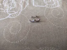 CANNER-pendientes pequeños de Luna para mujer, de Plata de Ley 925, joyería concisa, Mini pendientes de luna de circonia cúbica para niña