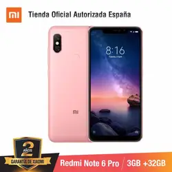 [Глобальная версия для Испании] Xiaomi Redmi Note 6 Pro (Memoria interna de 32 GB, ram de 3 GB, bateria 4000, Cuatro camaras con IA)