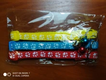 Collier-Collar para gatos con estampado de pata, correa de nailon ajustable para el cuello, para gatos