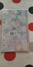 Juego de divisor del cuaderno de flores de cerezo estilo A5 A6 hojas sueltas separador de índice hojas para diario planificador carpetas escuela estudiantes Supplie