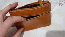 Mini Cartera de piel auténtica con cremallera para hombre y mujer, monedero pequeño y delgado de estilo Vintage