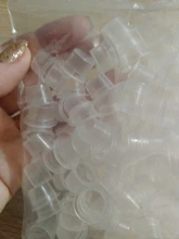 Tazas de tinta desechables de plástico para tatuaje, pigmento de maquillaje permanente, soporte claro tapa de recipiente, accesorio de tatuaje, 100 unidades, S/M/L