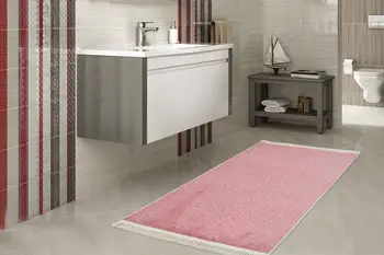 

Armada Stone Pattern Bath Mat 80x150 Color Rose