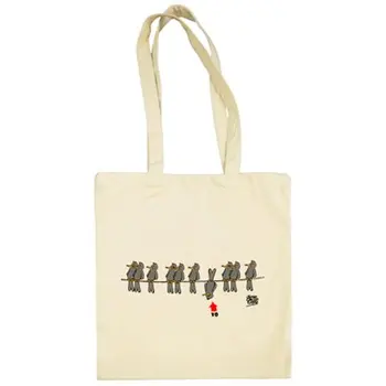 

Cloth bag on the wire birds