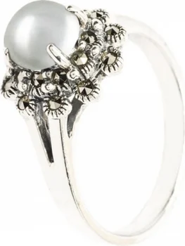 

Yuk marcasite ring with pearls and marcasites of silver
