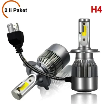 

H4 LED Xenon Far Ampul Şimşek Etkili Beyaz Güçlü Far