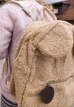 Mini mochila de hombro de felpa para mujer, morral pequeño de verano en forma de oso, bolsos simples para mujer, tendencia 2021