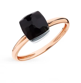 

Gold ring with раухтопазами sunlight sample 585