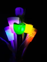 Flower-Lamp Solar-Light Tulip Path Yard Waterproof Garden Outdoor Lawn-Insert Multi-Color