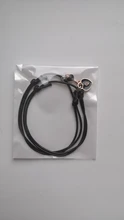 Conjunto de 2 uds. De pulsera de moda para parejas, brazalete de cuerda de diseño de Color negro con llave de bloqueo, joyas de envío al por mayor y directo