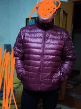 Chaqueta de plumón con cuello levantado para hombre, Parka ultraligera, prendas de vestir portátiles, a prueba de viento, chaqueta de plumón de pato blanco, 6XL, Otoño e Invierno