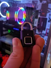 HISMAHO-candado de huella dactilar inteligente, impermeable, recargable por USB, antirrobo, Mini cerradura eléctrica para estuche de equipaje