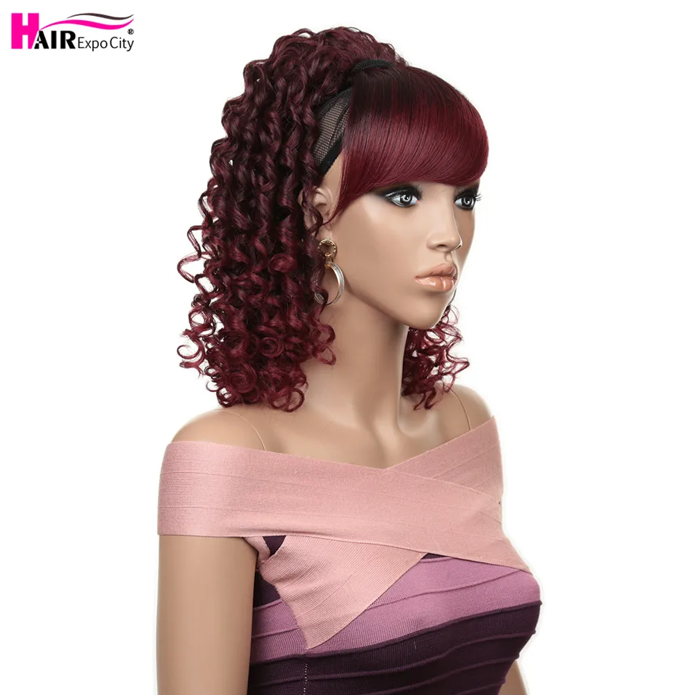 Curly Ponytail Hair-Extensions Drawstring 12fake-Hair Clip-In Kinky Synthetic Expo-City