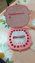 Caja de madera para dientes de bebé, organizador umbilical para los dientes de la leche en inglés/español/portugués, caja de recuerdo para niños y niñas
