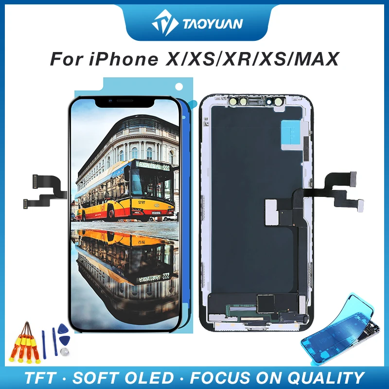 

High Quality TFT OLED Soft For iPhone X XS XR XS MAX 11 LCD Display Touch Screen Replacement with 3D Touch Digeiter Assembly
