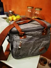 Tomule térmica almuerzo bolsa para las mujeres de los hombres, bolsas de moda Picnic portátil bolsas impermeable estuche de aislamiento térmico negro