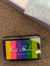 Almohadilla de tinta no tóxica de seguridad, 6 colores, almohadilla de tinta creativa de arco iris, sello de goma a base de aceite para impresión de dedos de niños, regalo artístico para niños