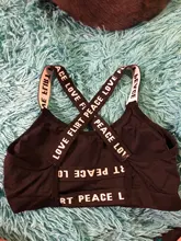 Sujetador deportivo con letras para mujer, sostén deportivo con realce, A-D, negro y blanco, para correr, Yoga, gimnasio y Fitness